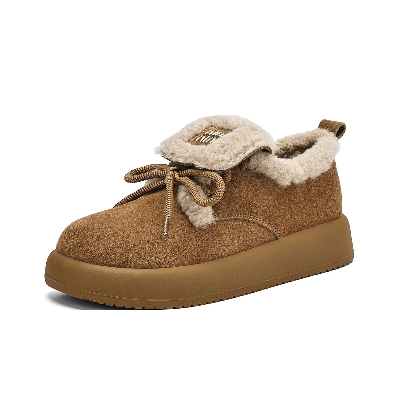 JOSINY Кэжуал Низкий Топ CAMEL 500G Длинный Флис, Высота каблука 3,7 см Женский