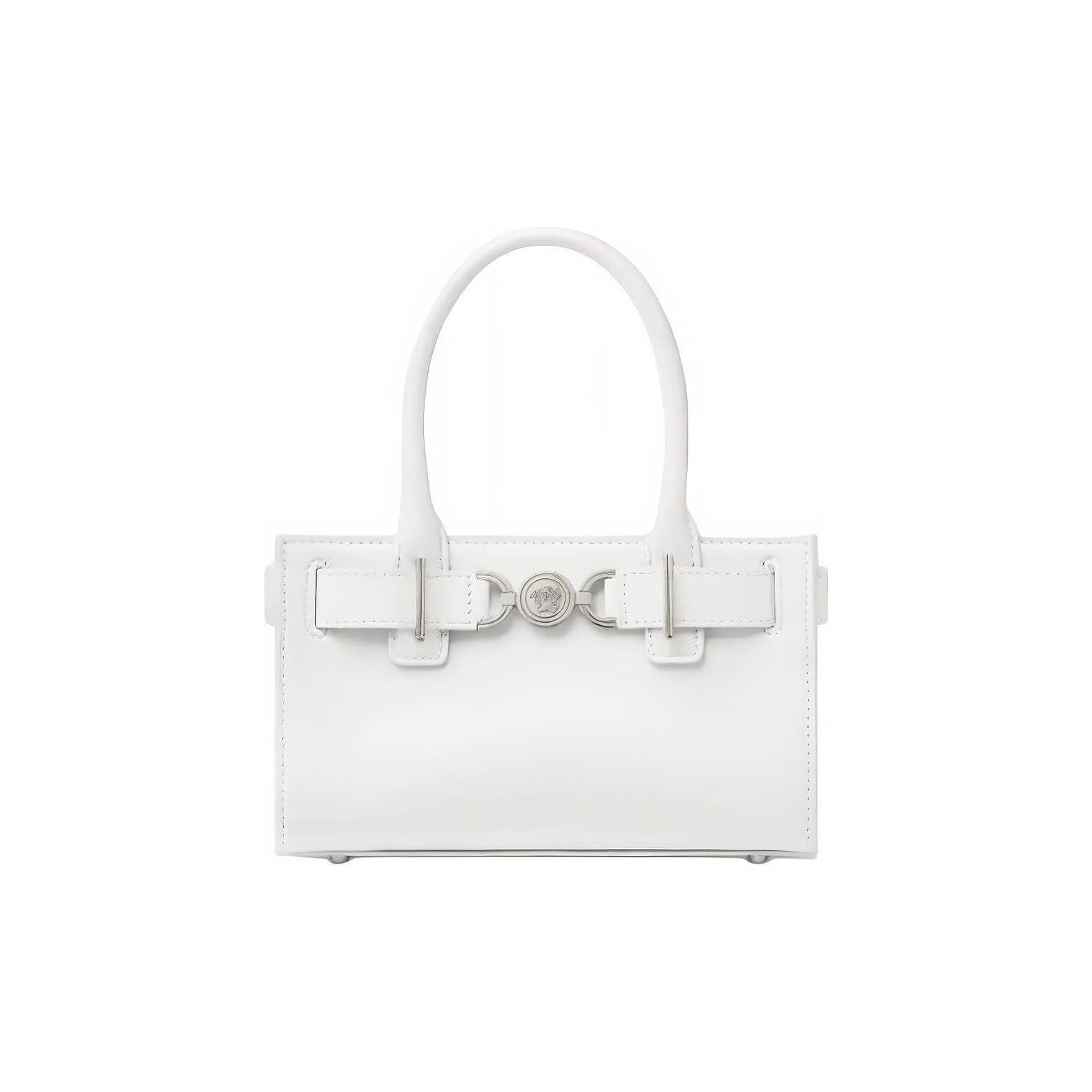 FANSIZHE Medusa '95 Cow Leather Tote Bag, Shopping Bag, Shoulder Bag, Crossbody Bag, Handbag Trumpets Women's White
