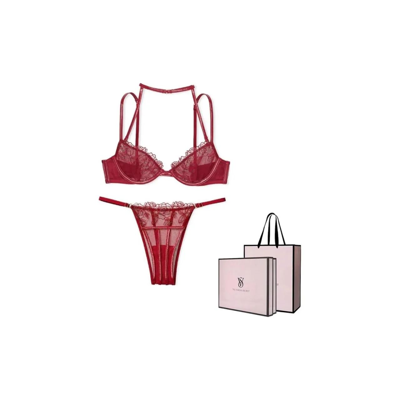 Victoria's Secret Комплект нижнего белья для женщин красный