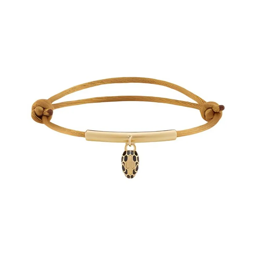 BVLGARI Serpenti Forever Series Fabric Gold Bracelet Unisex