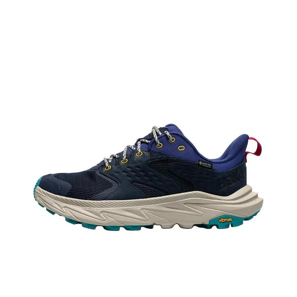 HOKA ONE ONE ANACAPA 2 Противоскользящие устойчивые к истиранию низкие кеды для бега по пересеченной местности Мужские Синие