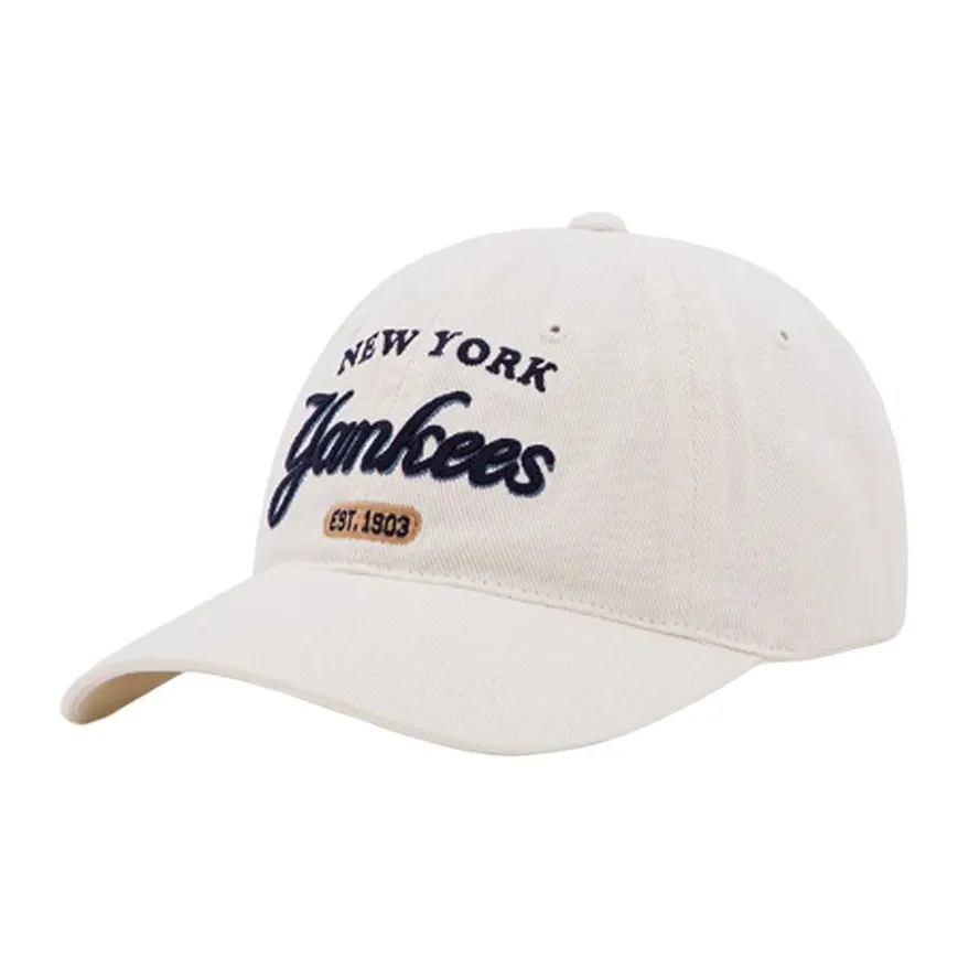 Бейсбольные кепки MLB Base Logo из хлопка унисекс белого цвета