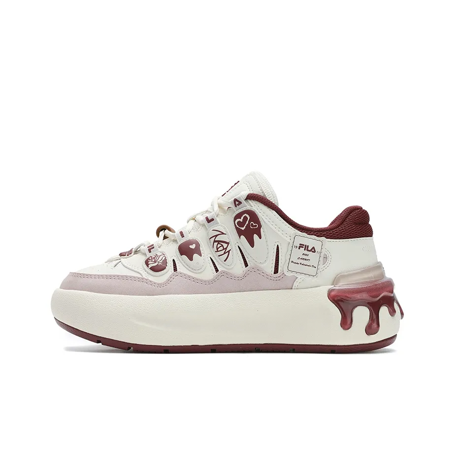 FILA CARROT 2 Cushioning Low Top Skateboard Shoes Women's White Red