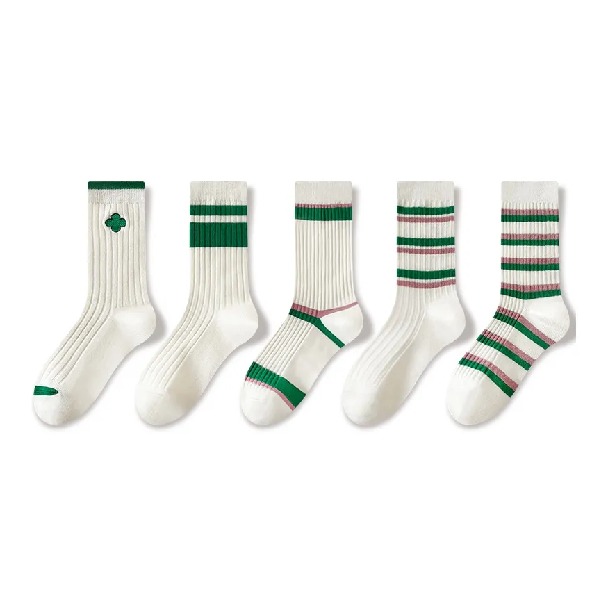 JIAZINI Mid Calf Socks Unisex Combo Set