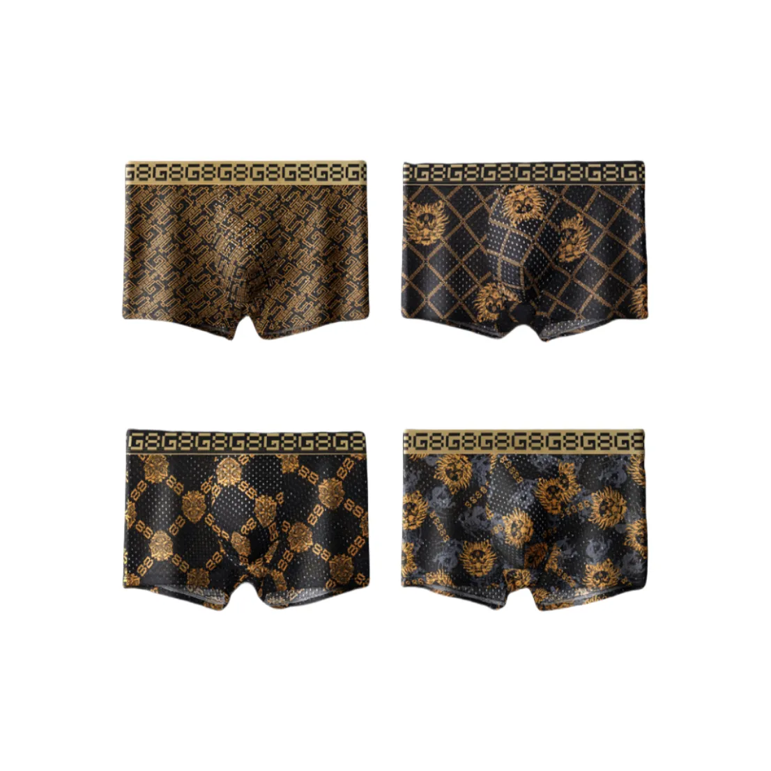 Tingqu Трусы Мужские упаковка из 4 штук черные