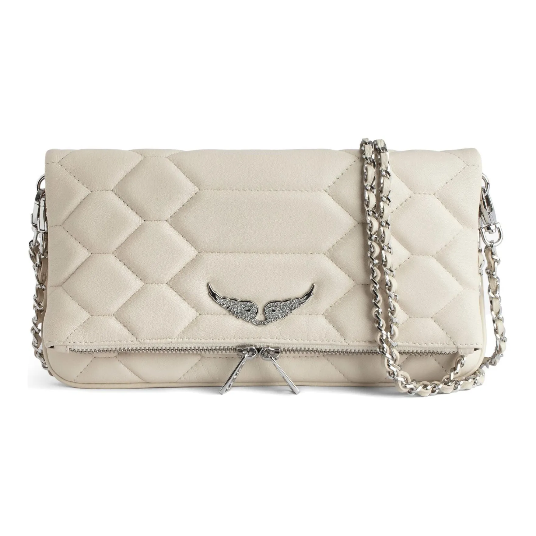 Zadig&Voltaire Rock Quilted Leather Clutch Bag
