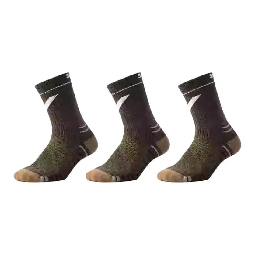 LANSEPAODAO На открытом воздухе Велоспорт Бег по тропам Поход Носки Гора Альпинизм Носки Беговые носки Унисекс 3 упаковки