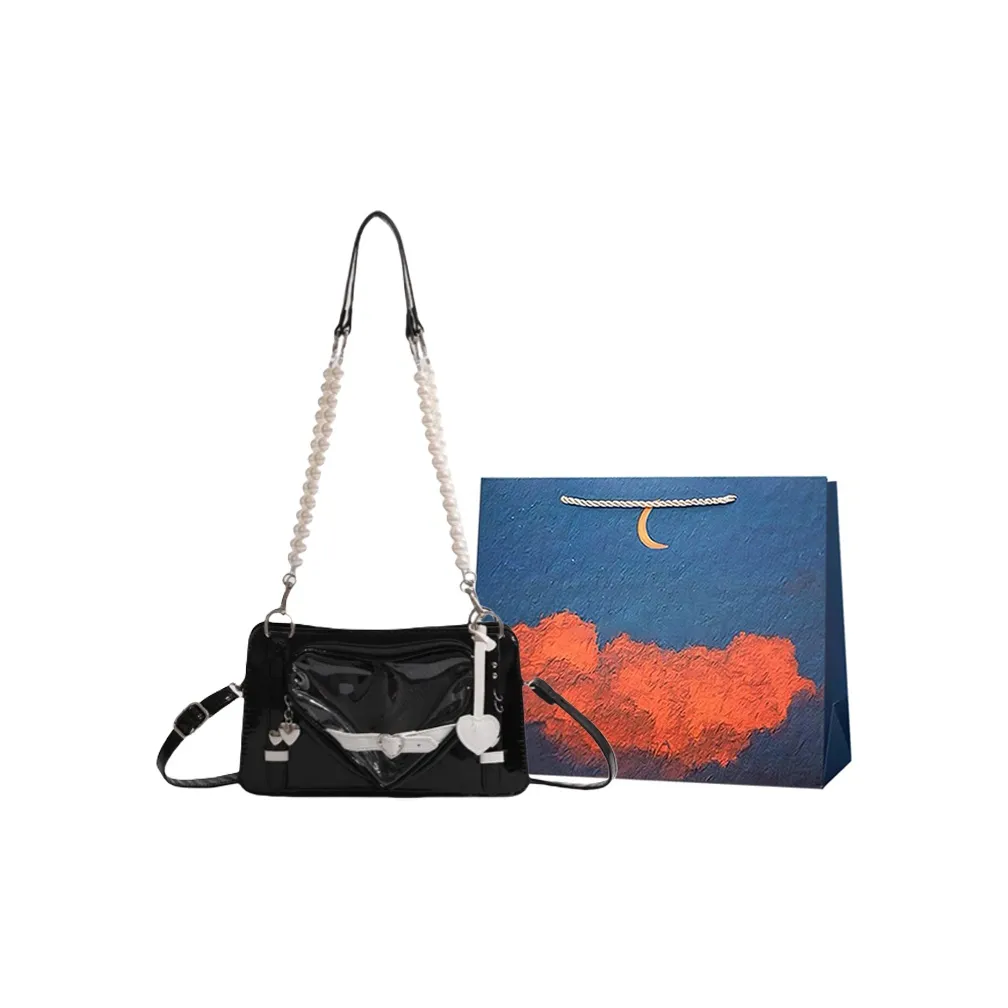 Elsvet PU Handbag, Shoulder Bag Regular Women's Black