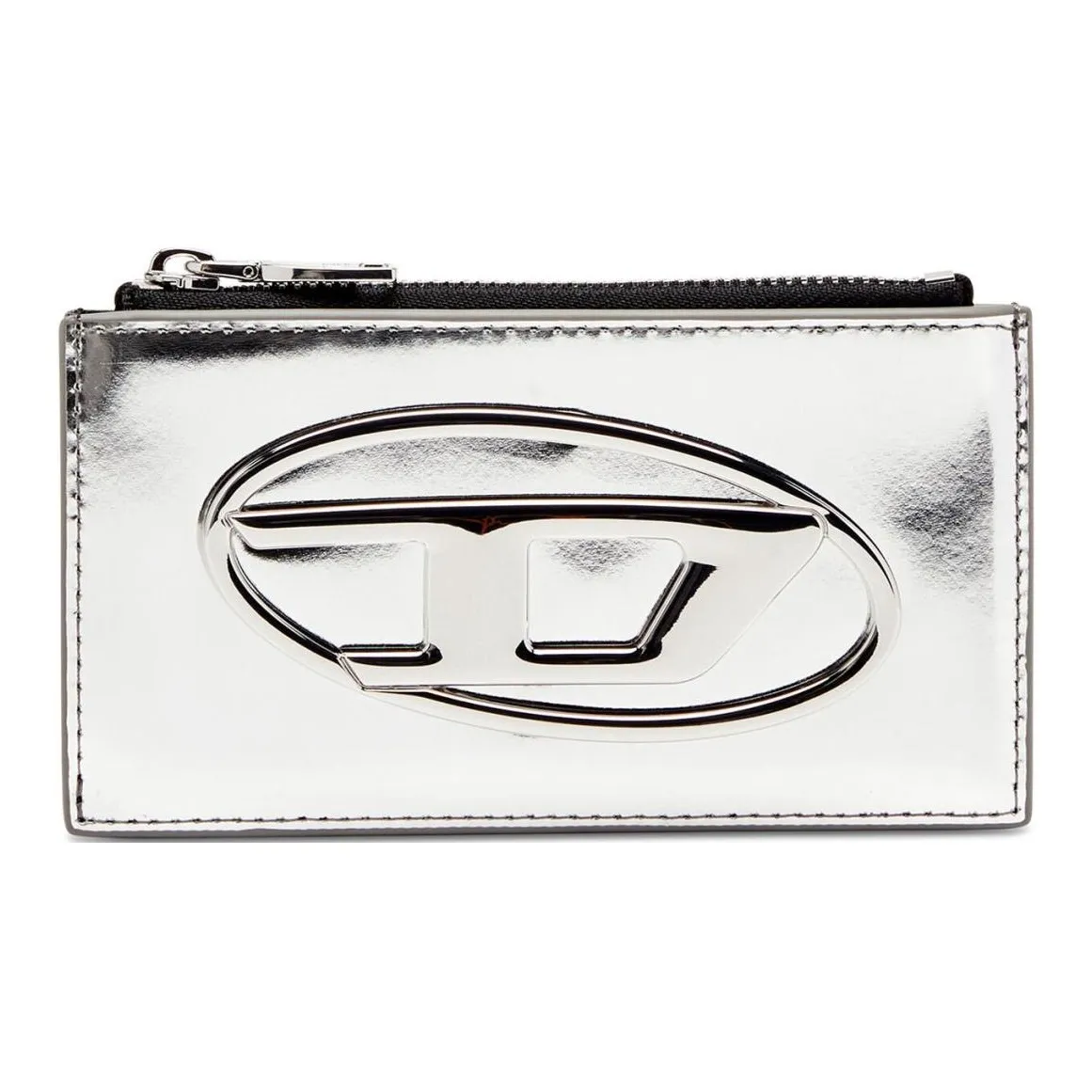 DIESEL Cow Leather Wallet Women's Silver