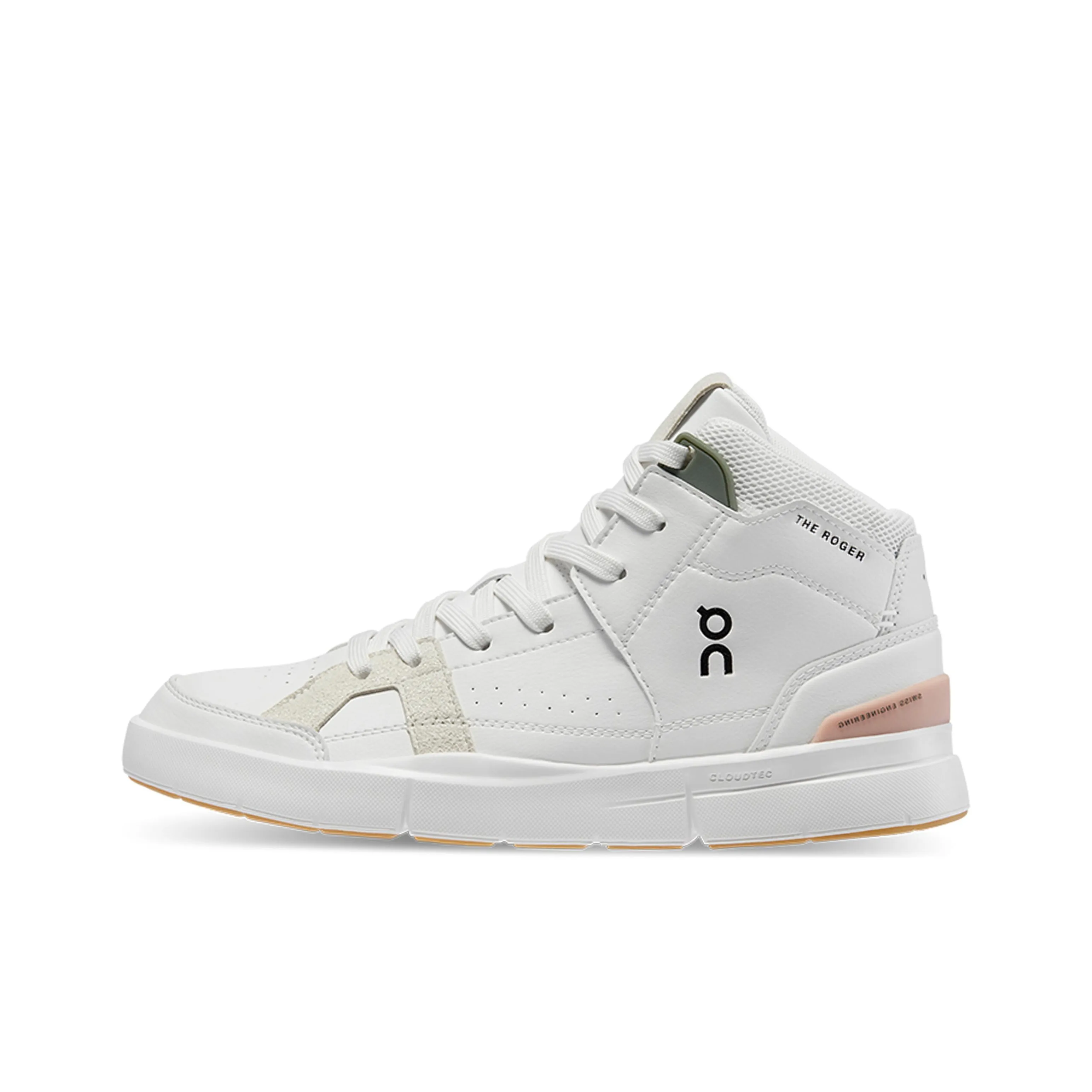 FEIDELEI x On The Roger Clubhouse Mid Non slip Lightweight Mid top Skateboard Shoes Women's White Rose Pink