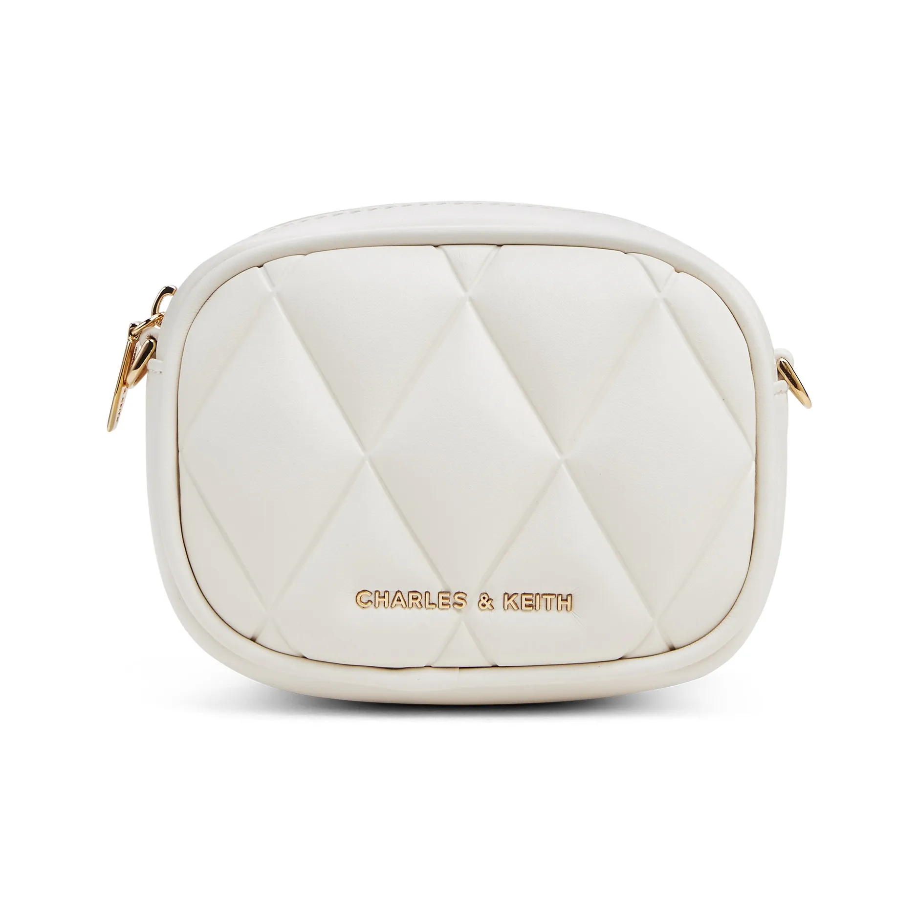 CHARLES&KEITH PU Card Holder Wallet Mini Women's Black/Light Pink/Cream Milk White