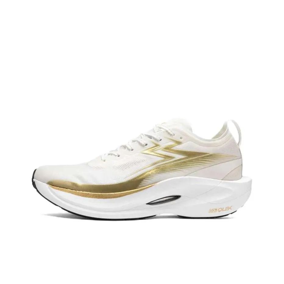 361° Flying Flame TD Амортизация And Дышащий Низкий Топ Тренировки Спринт Беговые кроссовки Мужской Белый Золото