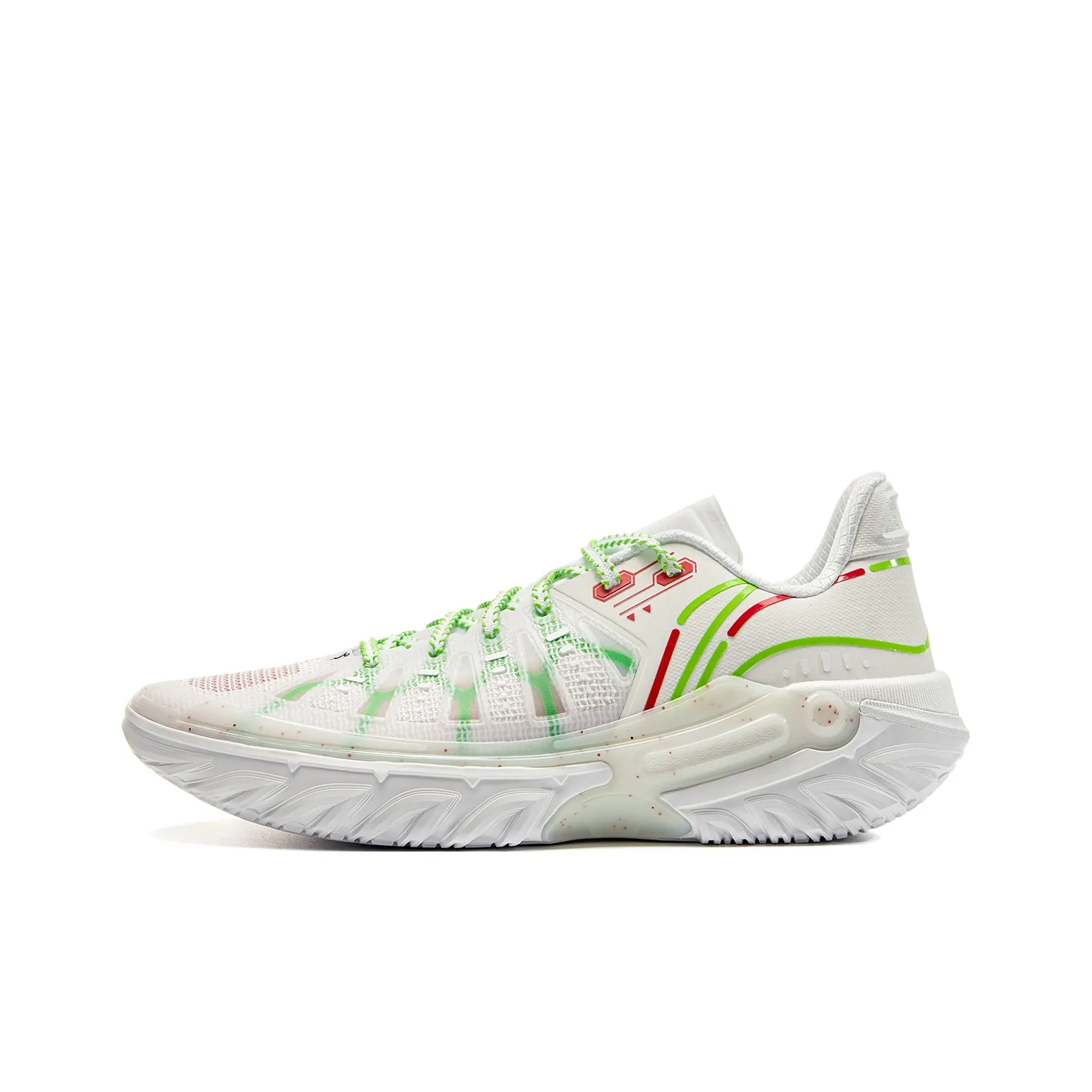 LiNing Jie Ao 2 Cushioning Anti Slip And Wear Resistant Rebound Low Top Outdoor Basketball Shoes Men's White Green