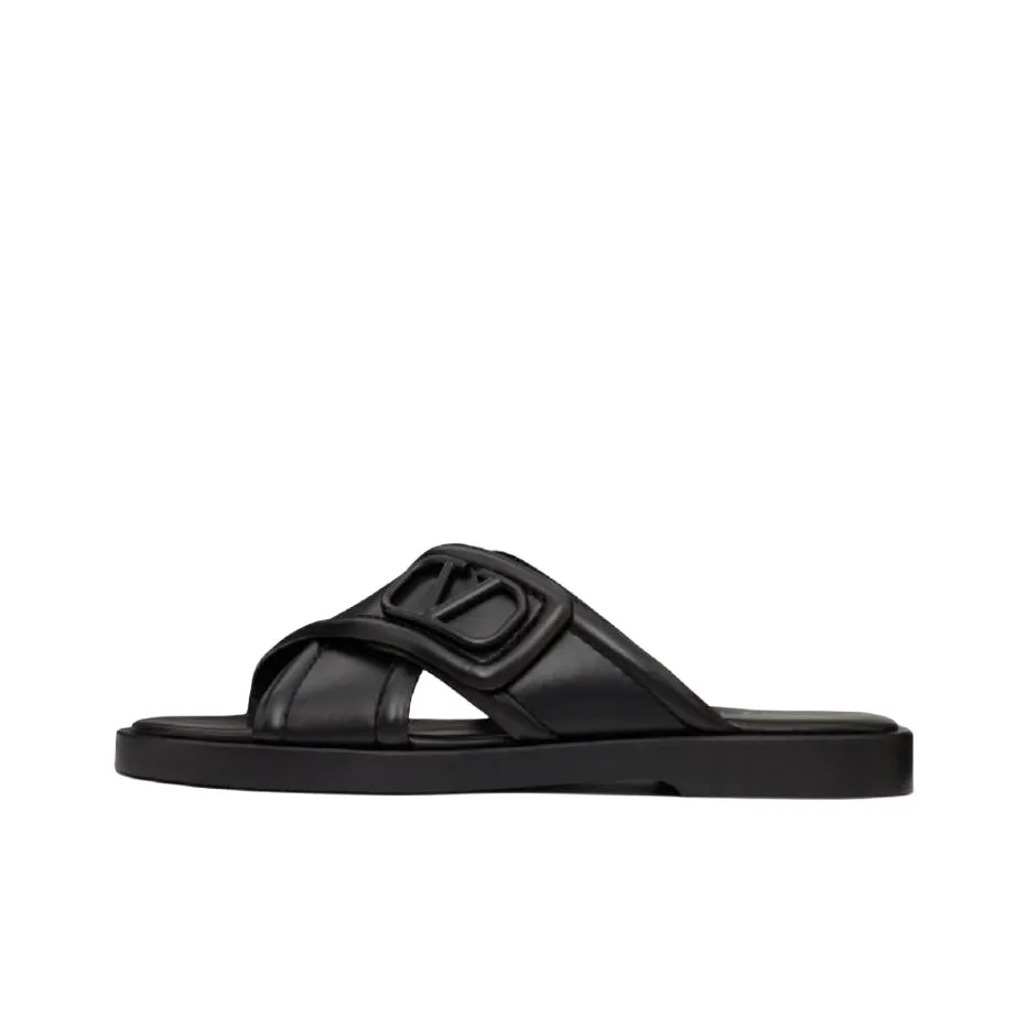 Valentino Vlogo Slide Slippers Men's Black