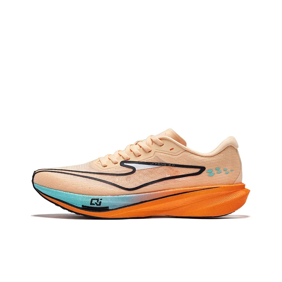 Erke Extreme Wind 3.0 Cushioning Rebound Height Increasing Low-Top Training Running Shoes Men's Orange Black