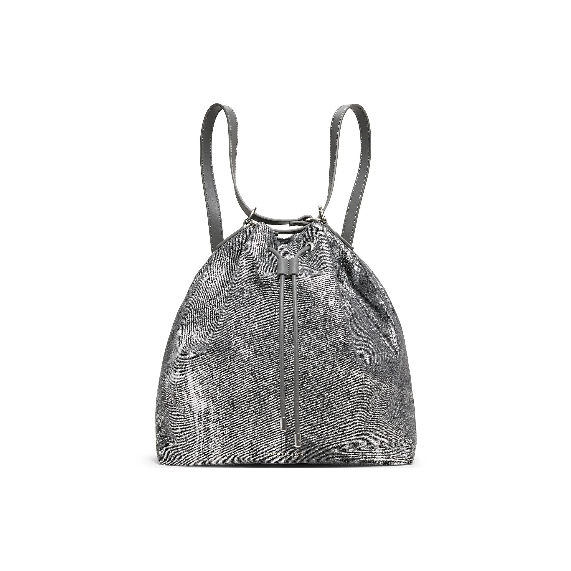 CHARLES&KEITH Fabric One Shoulder Crossbody Backpack Tubas Women's Denim Blue