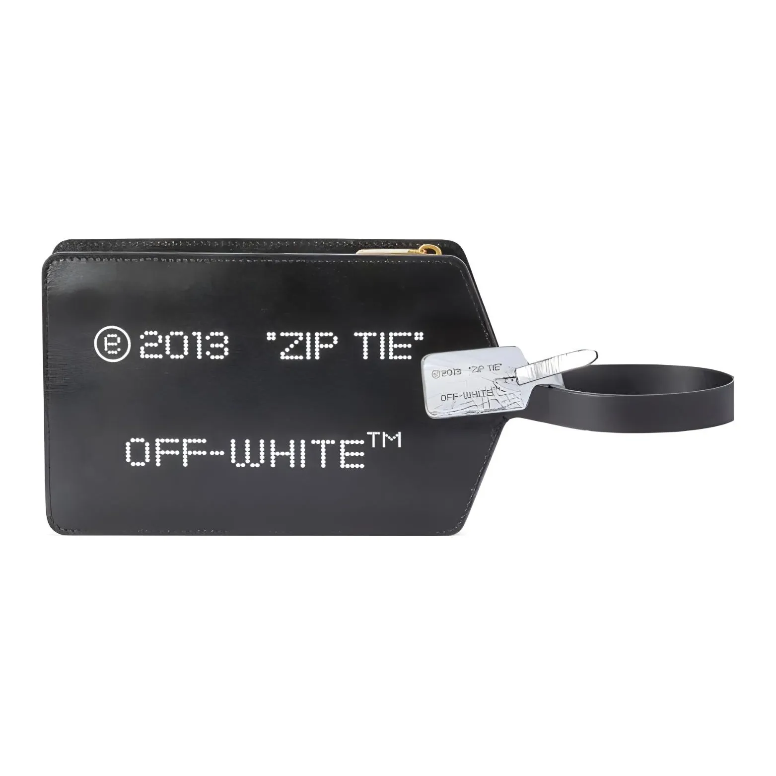 OFF WHITE Medium Zip Tie Clutch