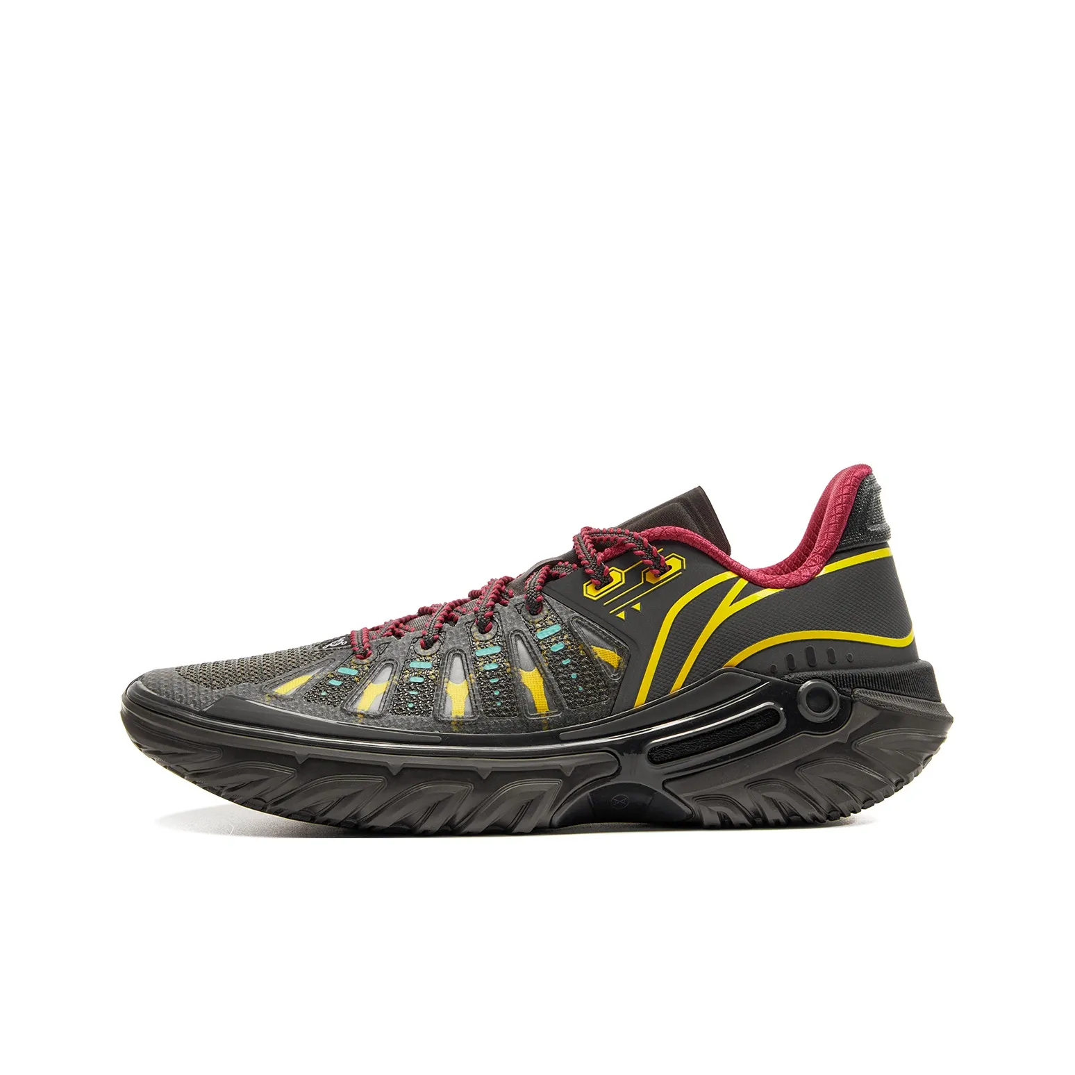 LiNing Jie Ao 2 Cushioning Breathable Rebound Low Top Outdoor Basketball Shoes Men's Black Yellow