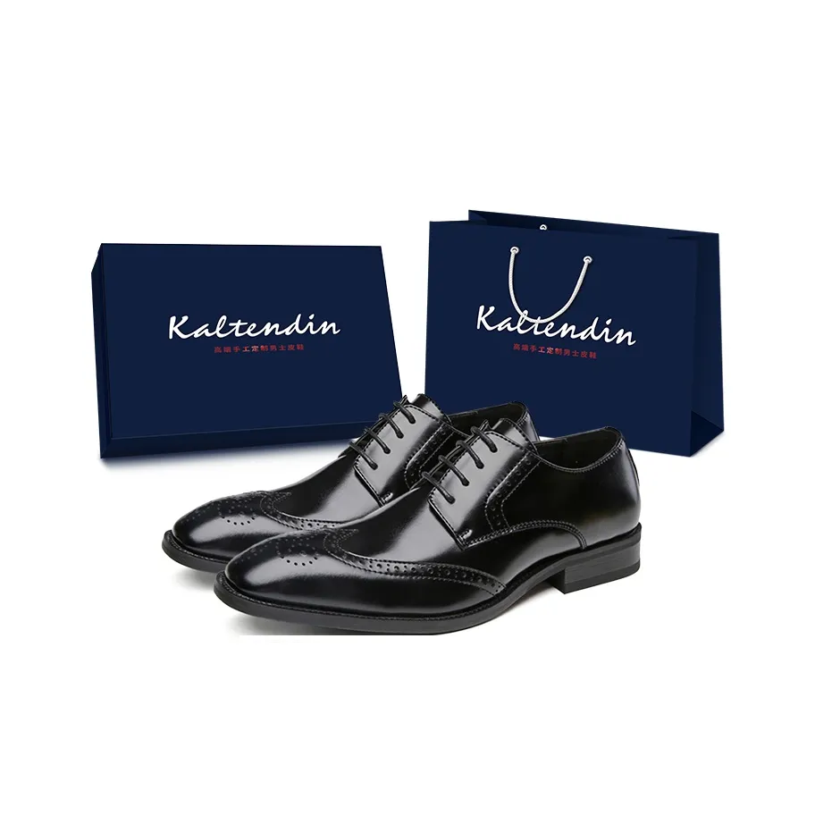 Kaltendin Vintage Brogues Breathable Comfortable Fashion Casual High Quality Craft Dress Shoes Men's