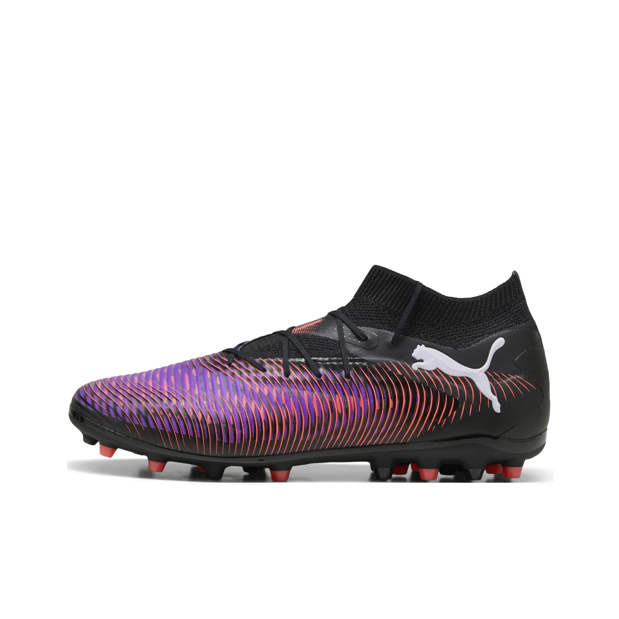 PUMA FUTURE 8 MG Multi Ground Soccer Shoes Unisex Black White Red