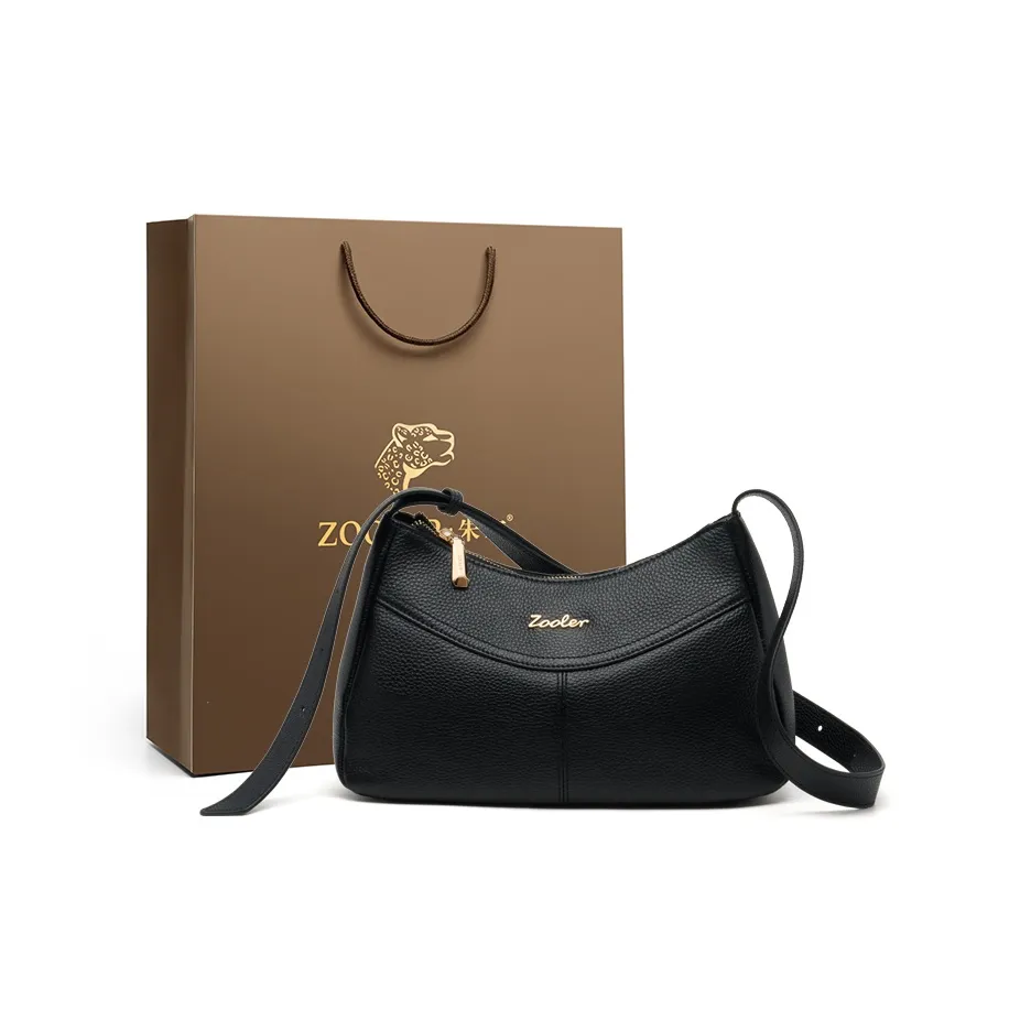 ZOOLER Cow Leather Shoulder Bag Women's Black
