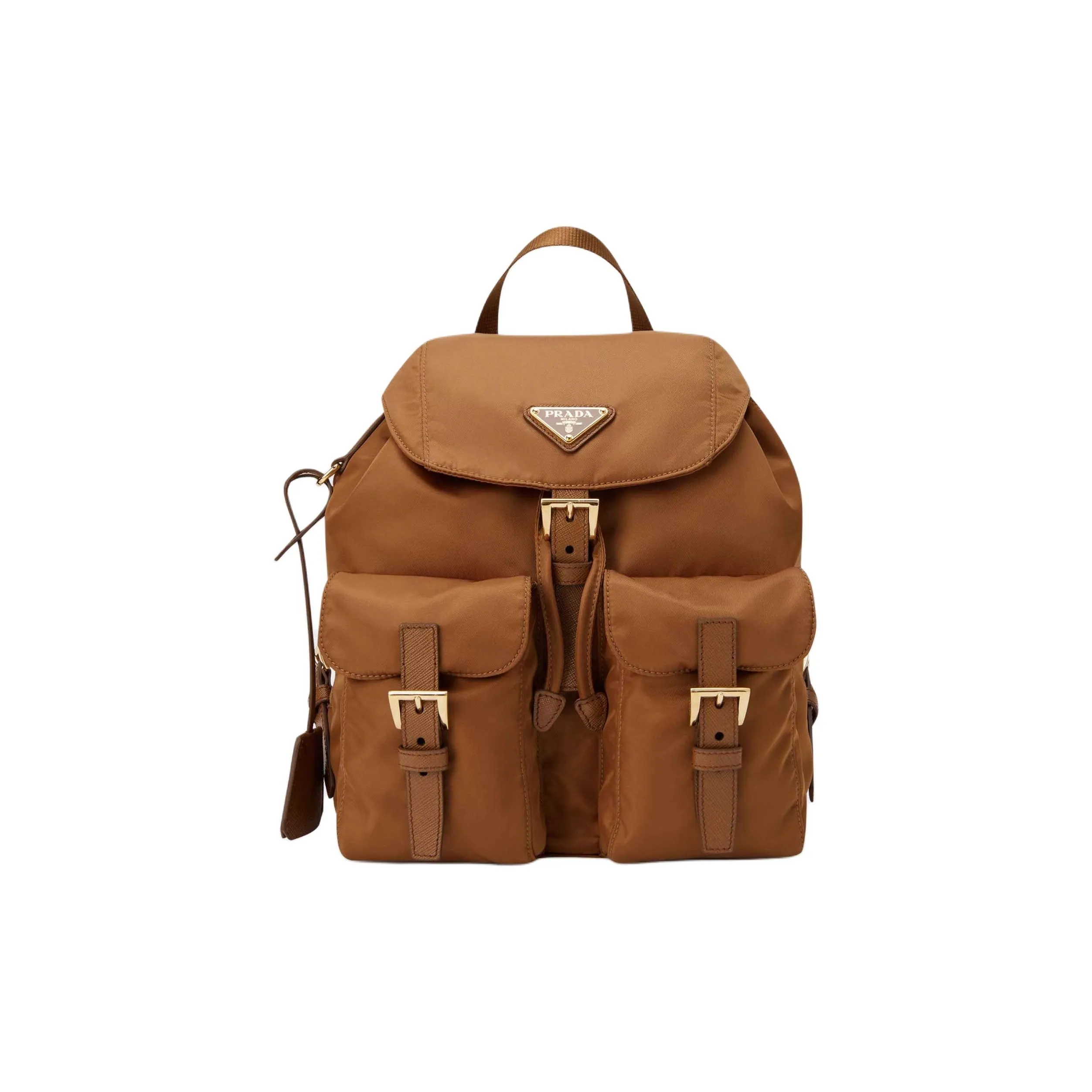 PRADA Re Edition Blended Material Backpack Trumpets Women's Brown