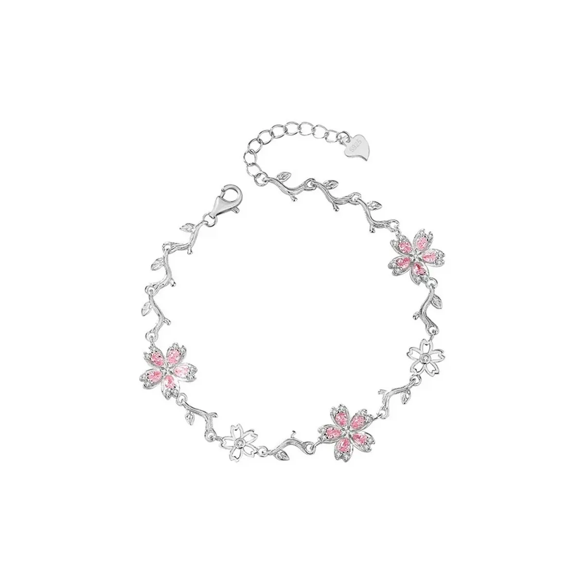 BAX Everyday Commute Versatile Pink S925 Silver Bracelets Women's