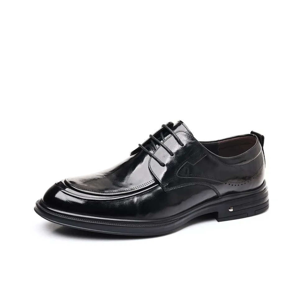 Kaltendin Top Grain Sheepskin Dress Shoes Men's Black