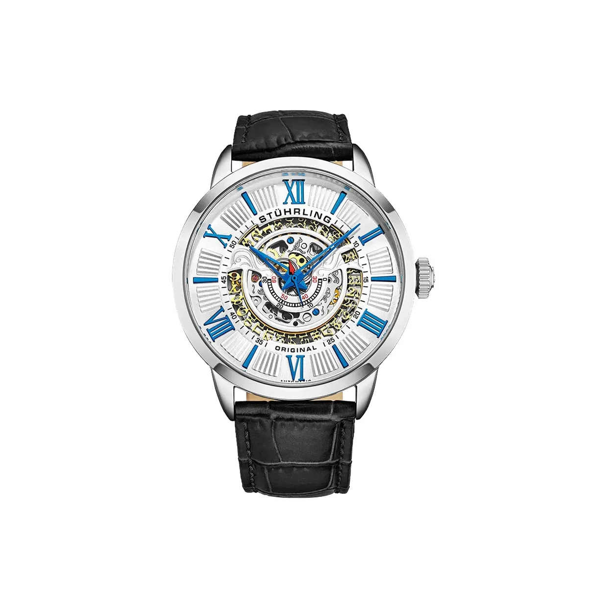 STUHRLING Автоматический механический механизм Мужские часы 44mm*13mm*44mm Скелет