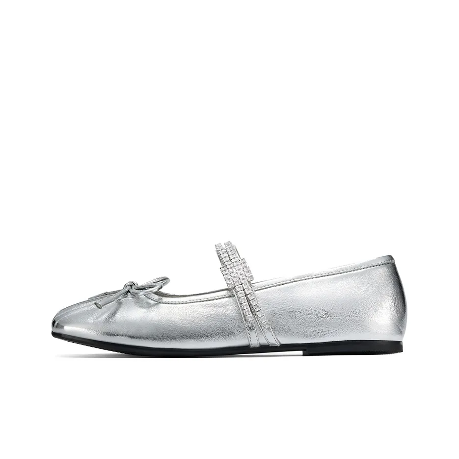 GG CC Flat Mary Jane Shoes Ballet Unlined Shoes 1cm Women's