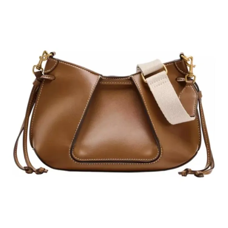 ZARA PU Crossbody Bag Mini Women's Dark Brown Yellow