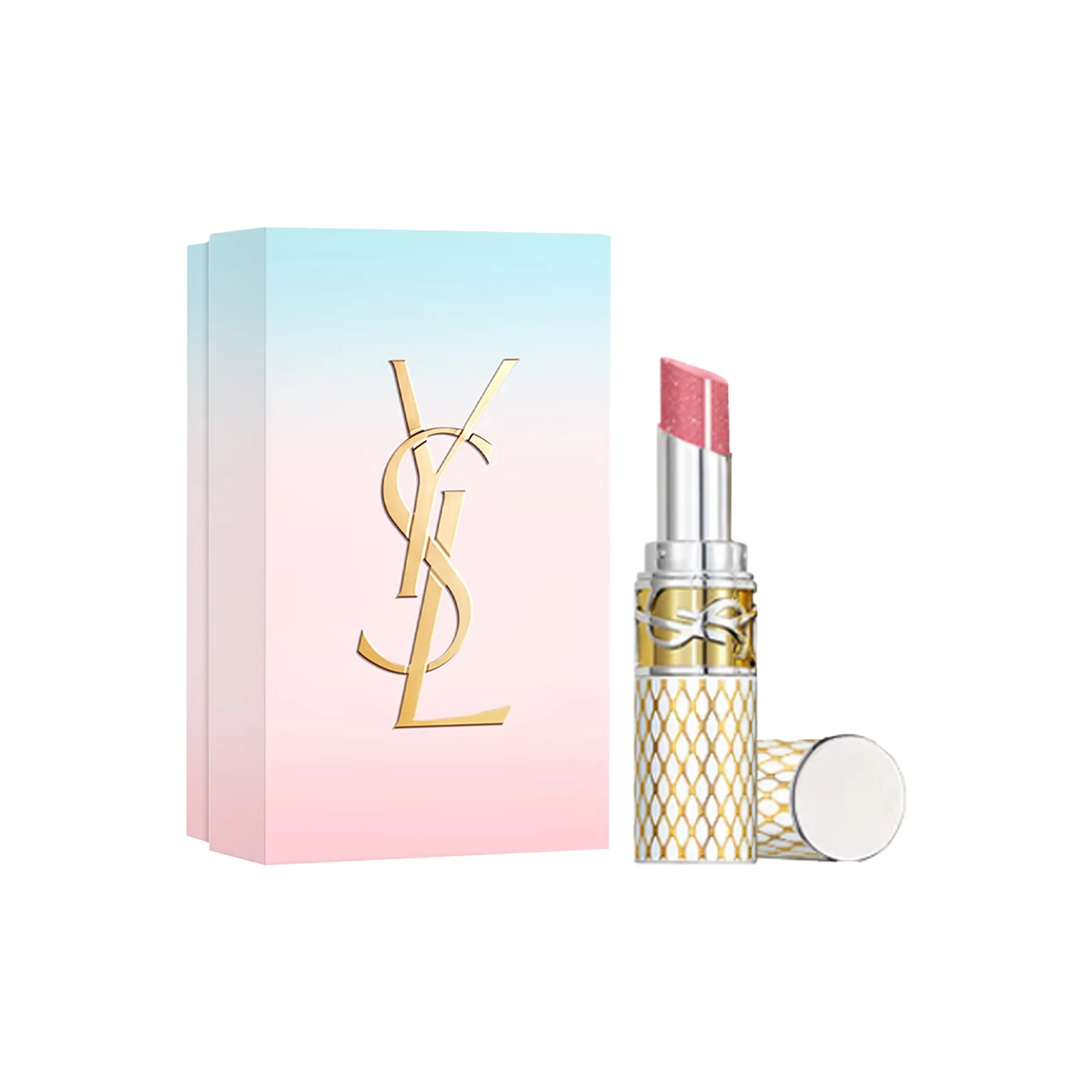 SAINT LAURENT Золото Покрытие Сумерки Рассвет Цилиндр Коробка Помада Glossy Естественный 3,2г