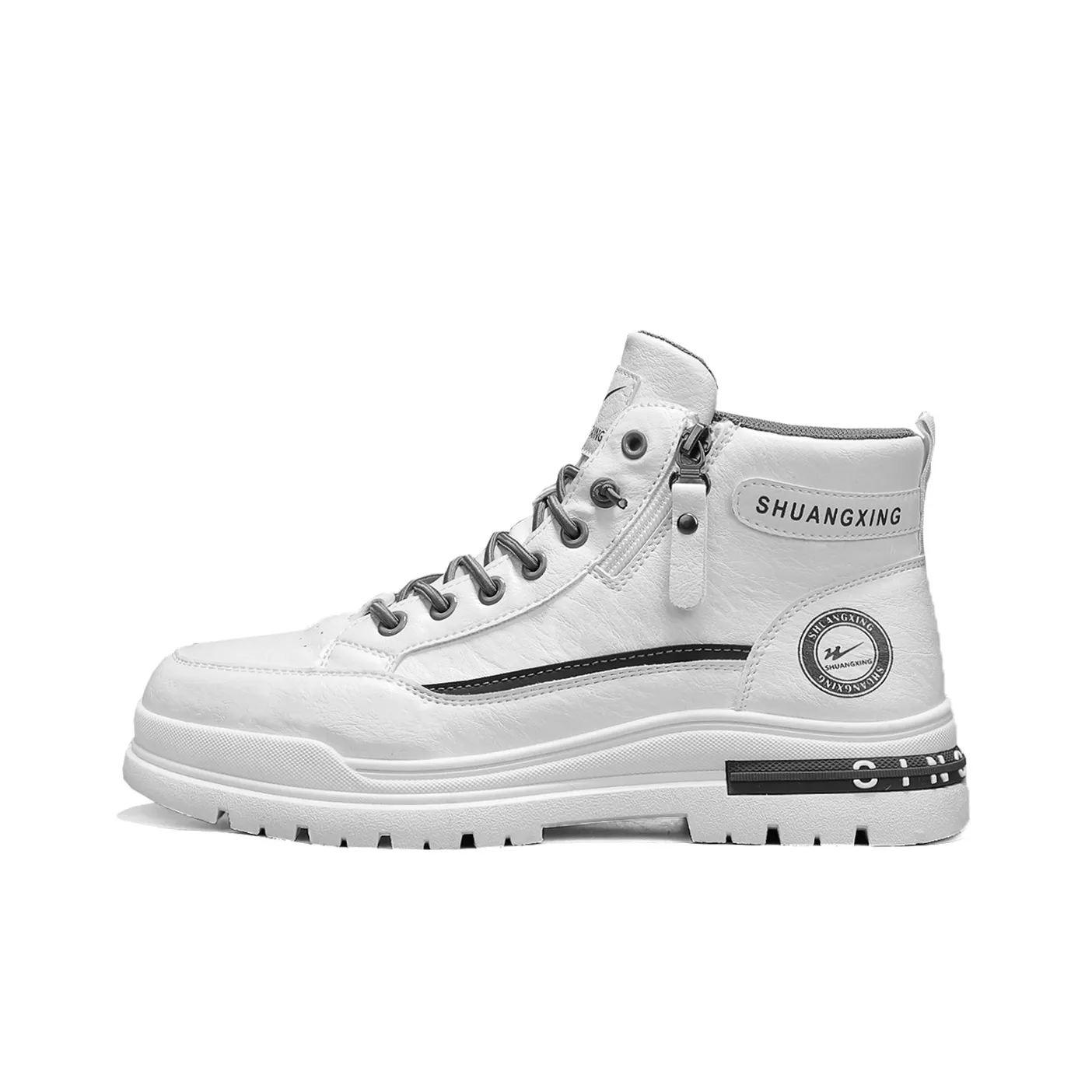 Binary MID Топ Скейтборд Кроссовки Мужские Белые Серые