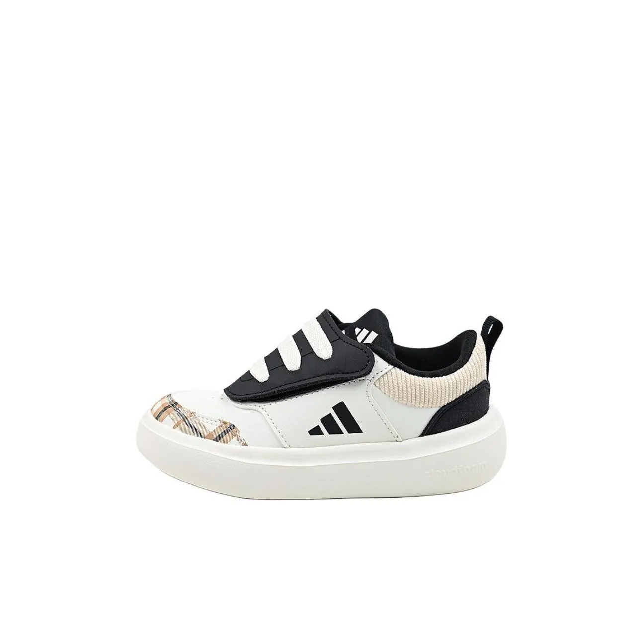 Adidas Park St Дышащий Низкий Топ Детские Тренировочные Кроссовки Белый Черный Малыш