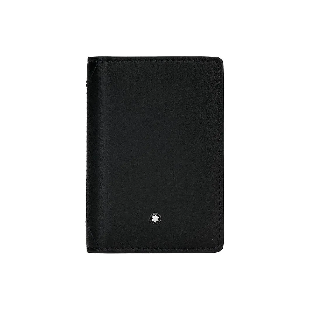 MONTBLANC Кожа Кошелек Держатель для карт Мужской Черный