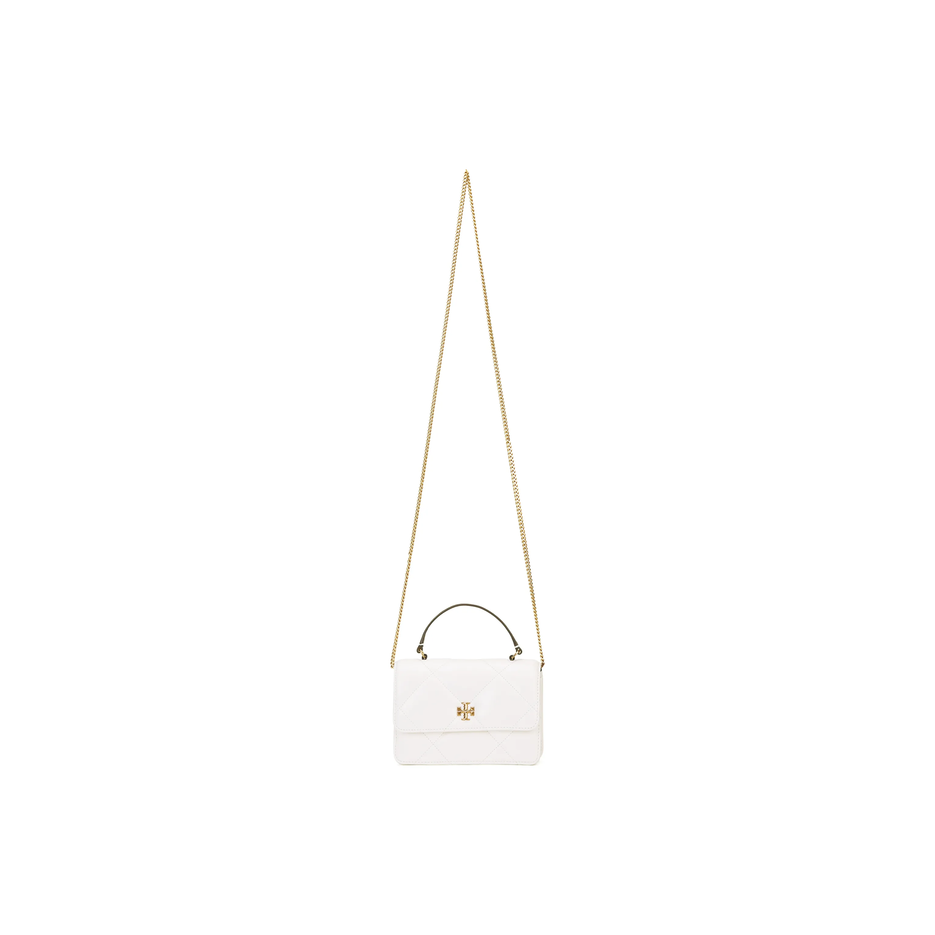 TORY BURCH Kira Nappa Leather One Shoulder Crossbody Portable Wallet Mini Women's White