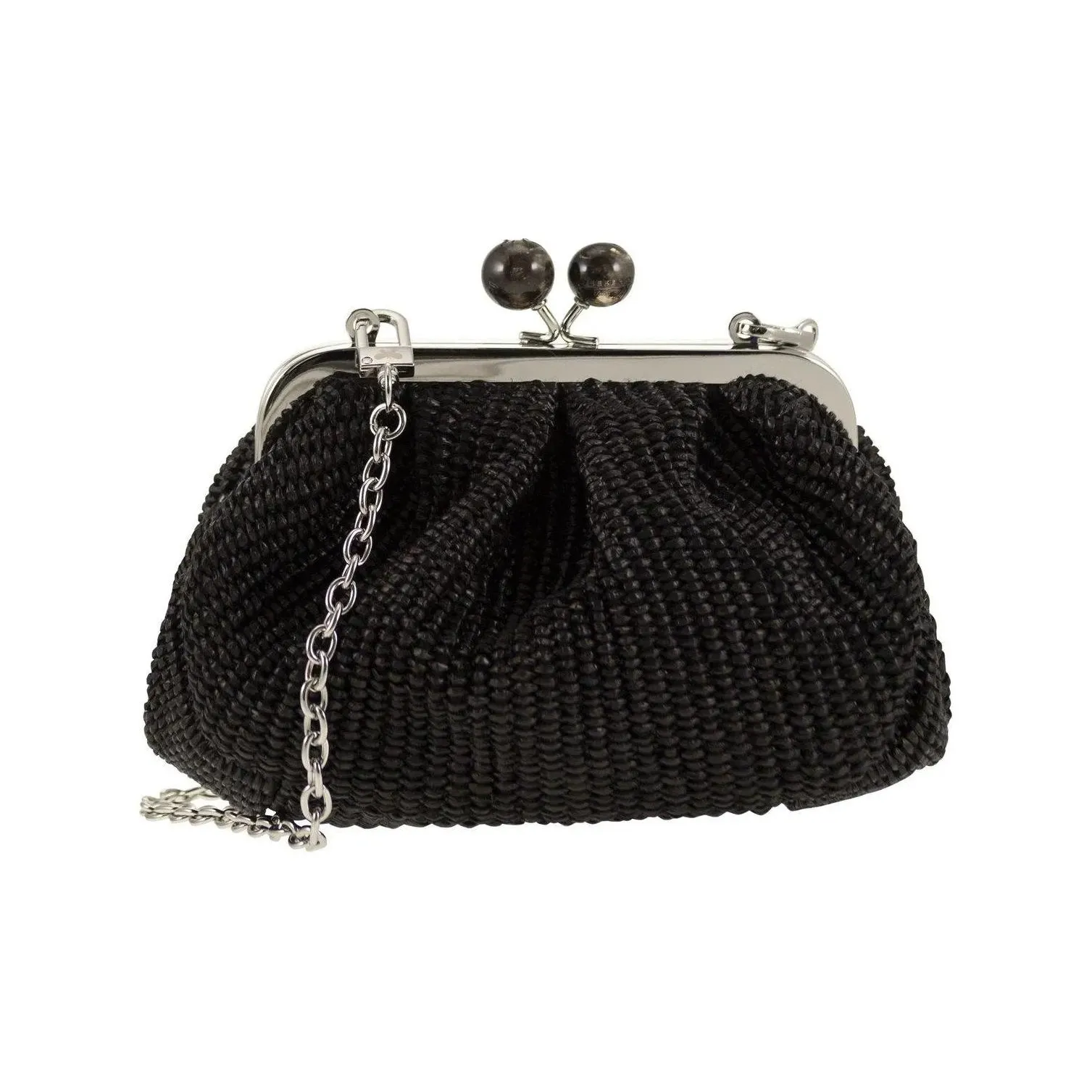WEEKEND MaxMara Cotton Shoulder Bag Trumpets Women's Black