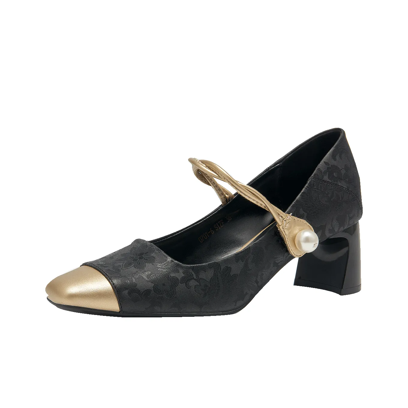 GUDIANFENGDU Грубый каблук Мэри Джейн туфли 5,5 см женские