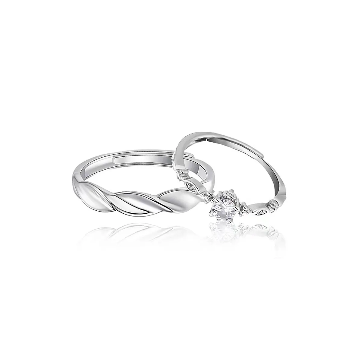 FOREVER MELODY Copper Zircon Rings Unisex