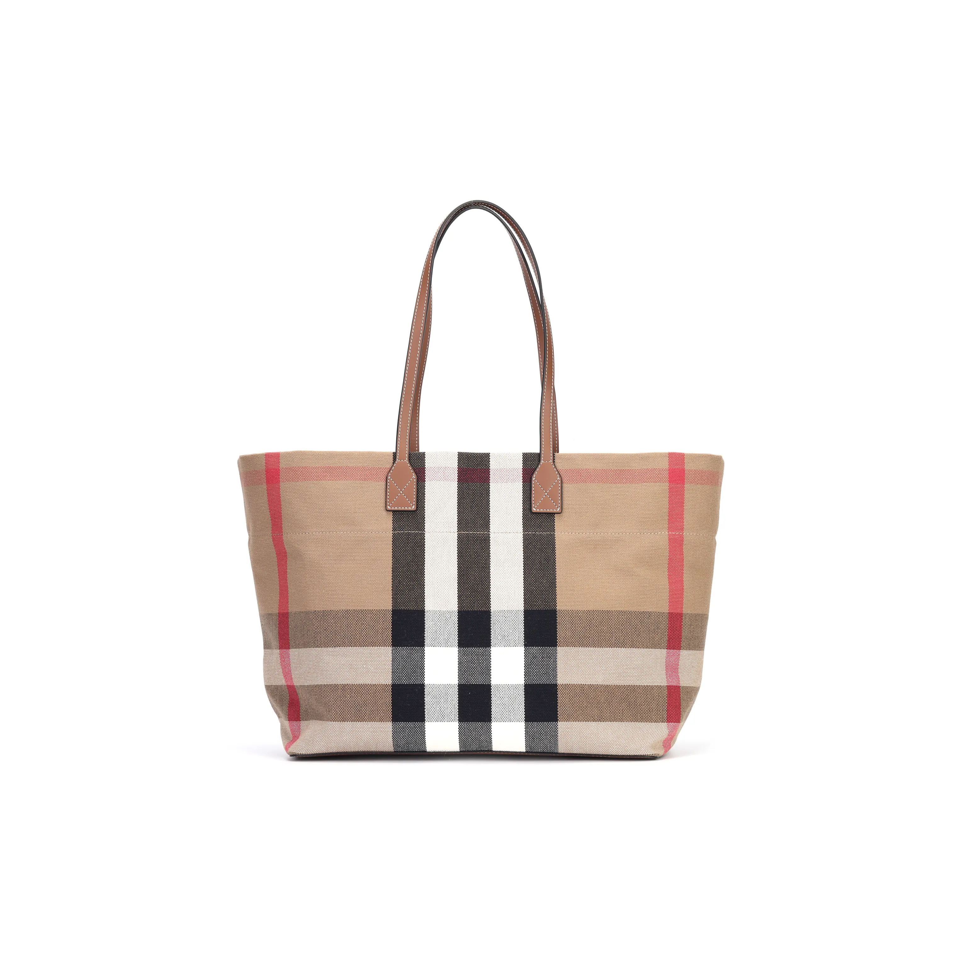 Burberry Cotton Tote Bag Shopping Bag Handbag Shoulder Bag Women's Birch Brown