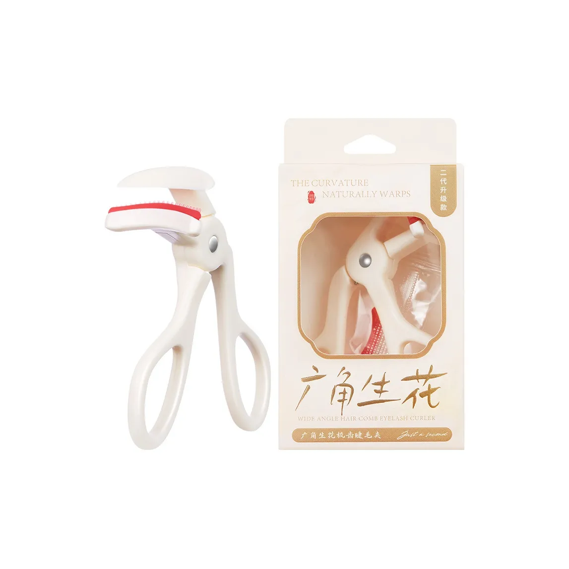 GECOMO Wide Angle Flower Shaped Teeth Eyelash Curler Curling Beginner Friendly