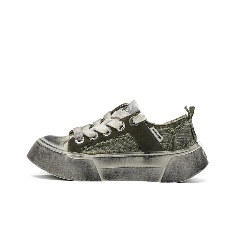 AGE ANGEL Износостойкие визуально увеличивающие рост Низкие кеды Унисекс Грязно-зеленый