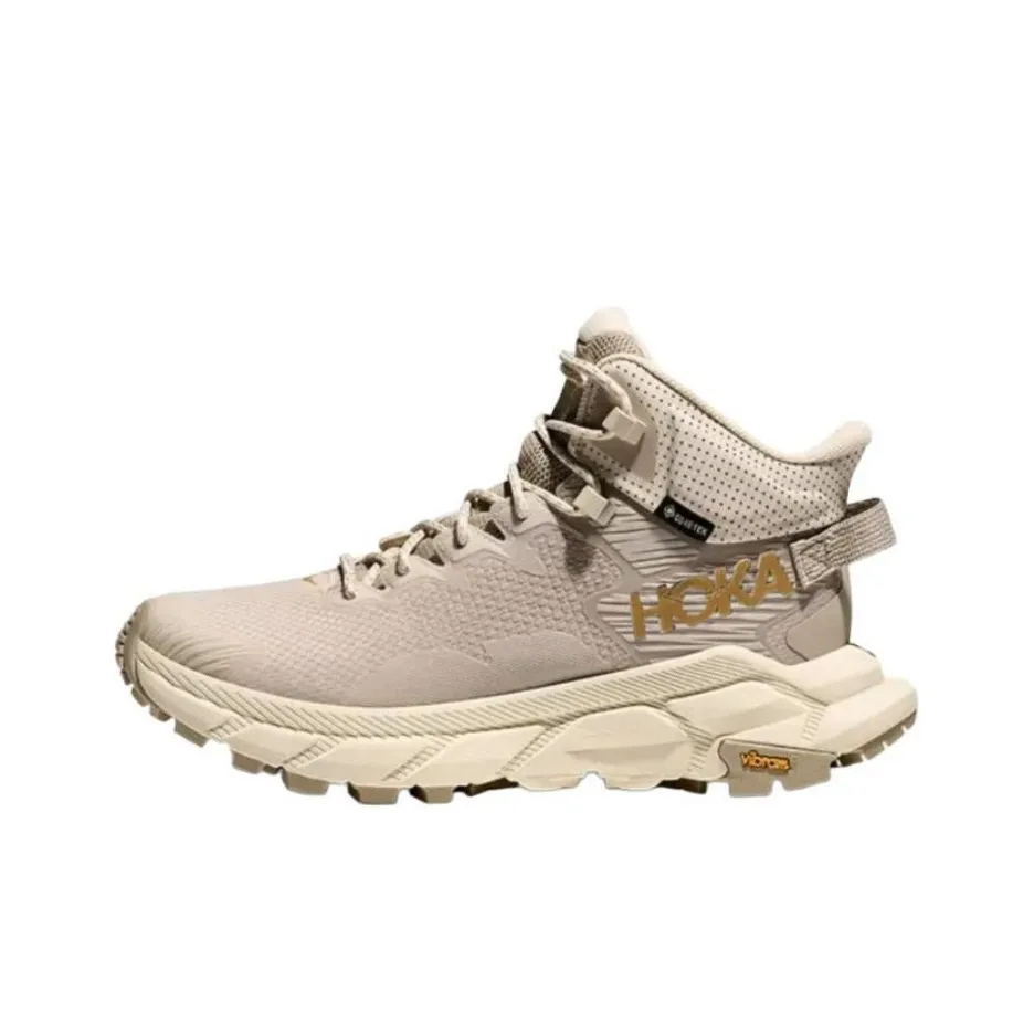 HOKA ONE ONE Trail Code GTX Противоскользящий устойчивый к истиранию MID Топ Походная обувь Женская Серый Бежевый