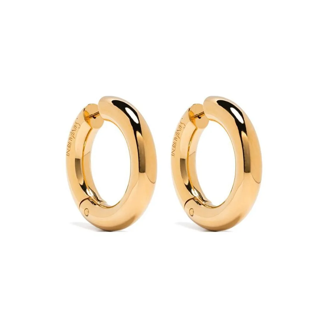 SAINT LAURENT Brass Earrings Women's Gold