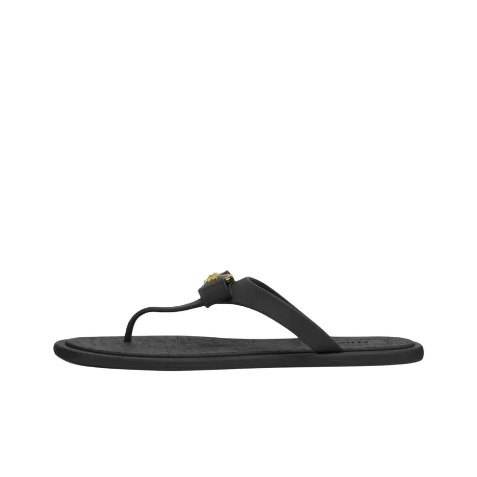 VERSACE Gianni Flip Flops Women's Black