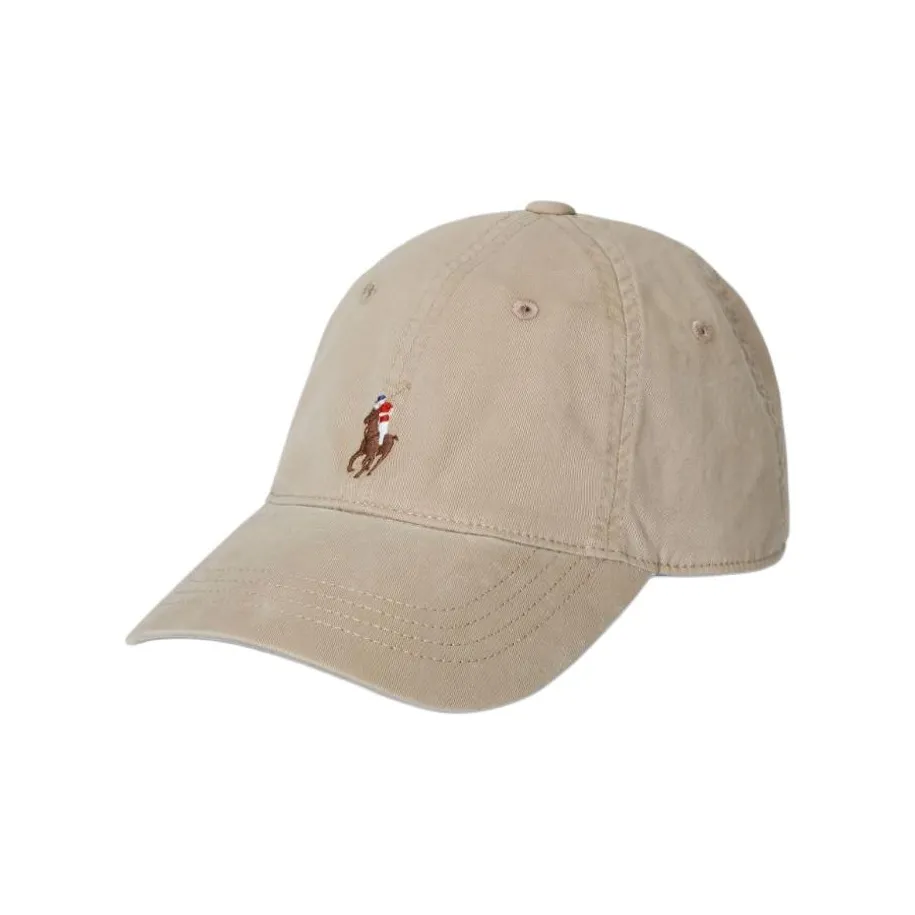 Polo Ralph Lauren Телячья кожа Хлопок Эластан Кепки Унисекс Хаки
