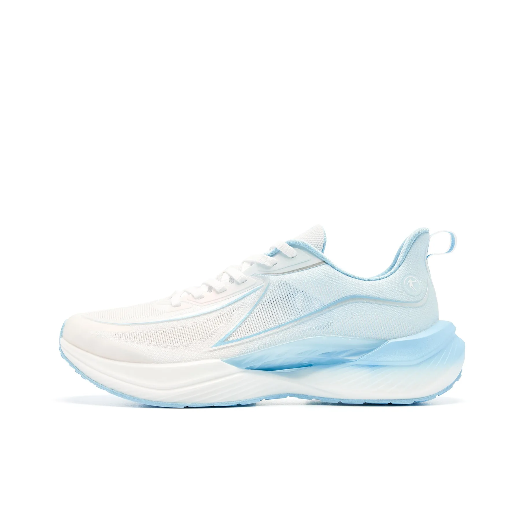 QIAODAN Cushioned Slip Resistant Abrasion Resistant Low Top Casual Running Shoes Men
s White Blue