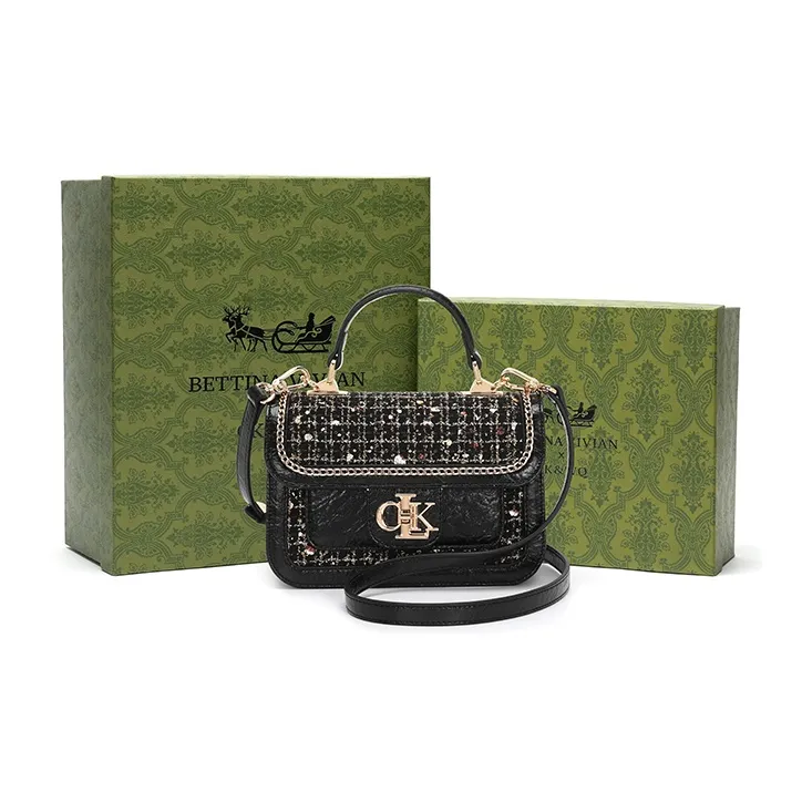 BETTINA VIVIAN ПУ (полиуретан) Сумка через плечо Стандартная Женская Черная