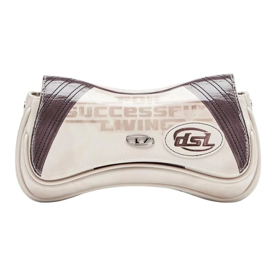 DIESEL Полиуретан Клатч Женский Светло-Серый