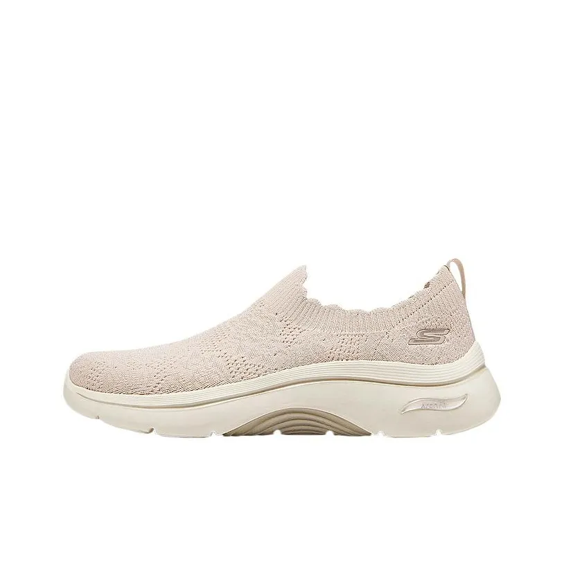 Skechers GO walk Arch Fit 2,0 Амортизация Низкий Топ Повседневная Обувь Женская Бежево-Розовая